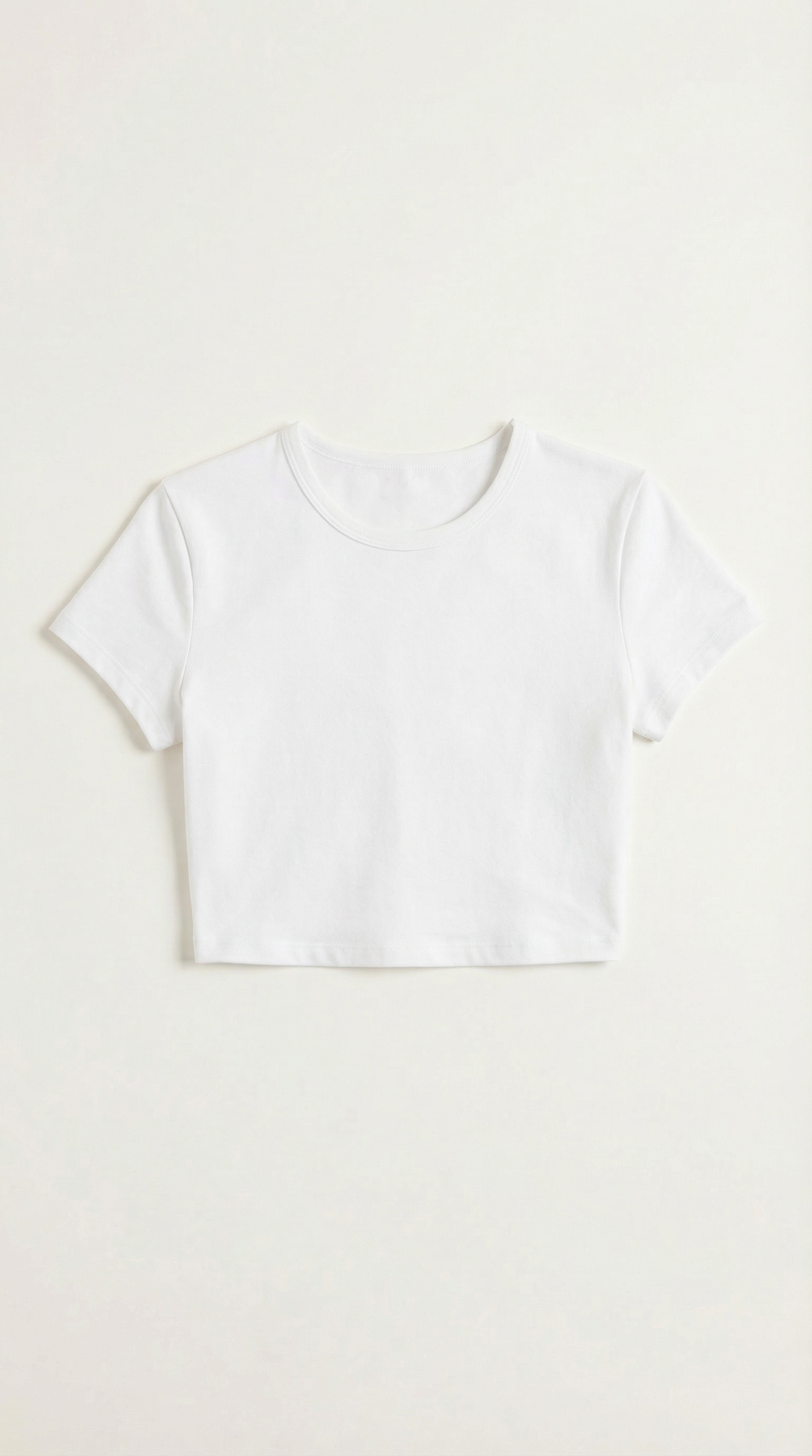 Top court femme col rond manches longues