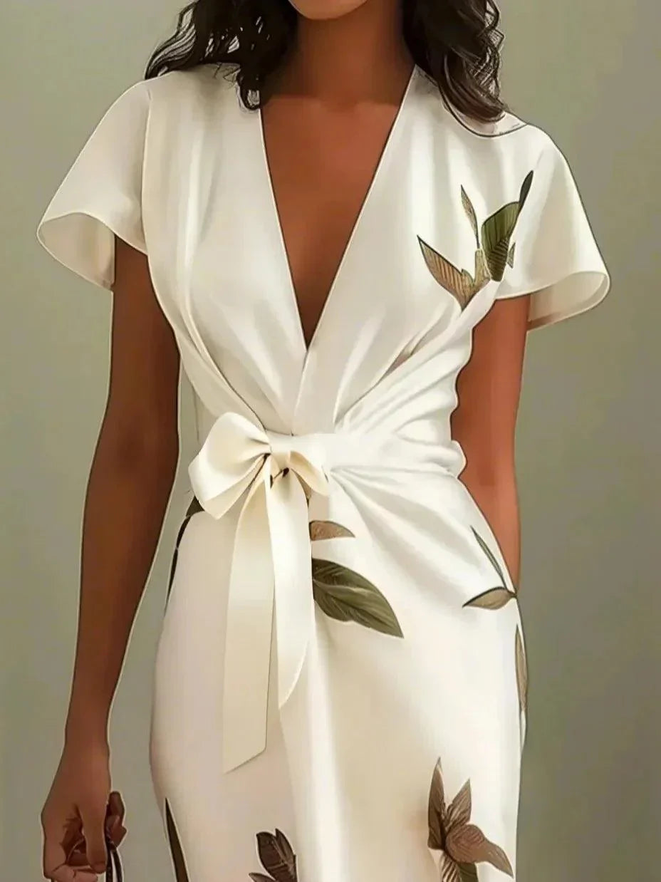Robe longue florale élégante femme