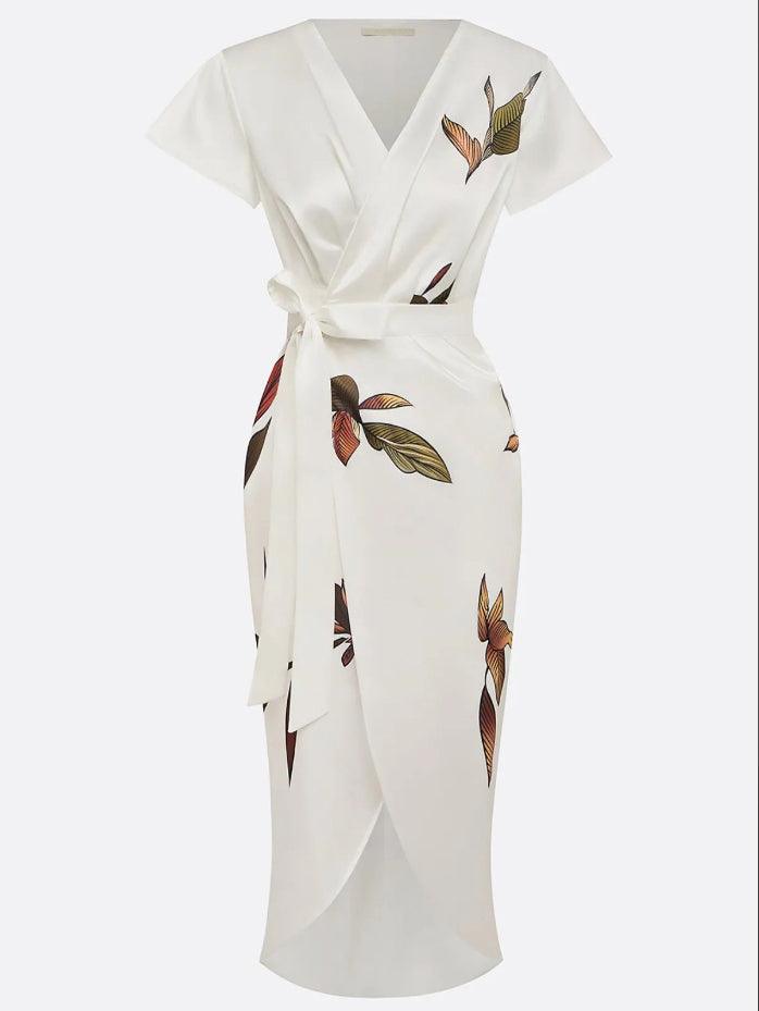 Robe longue florale élégante femme