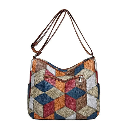 Sac patchwork élégant femme tendance