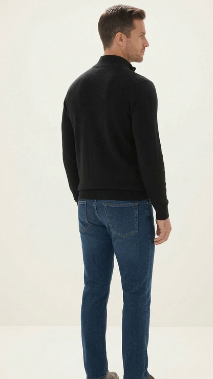 Pull Homme Col Zippé