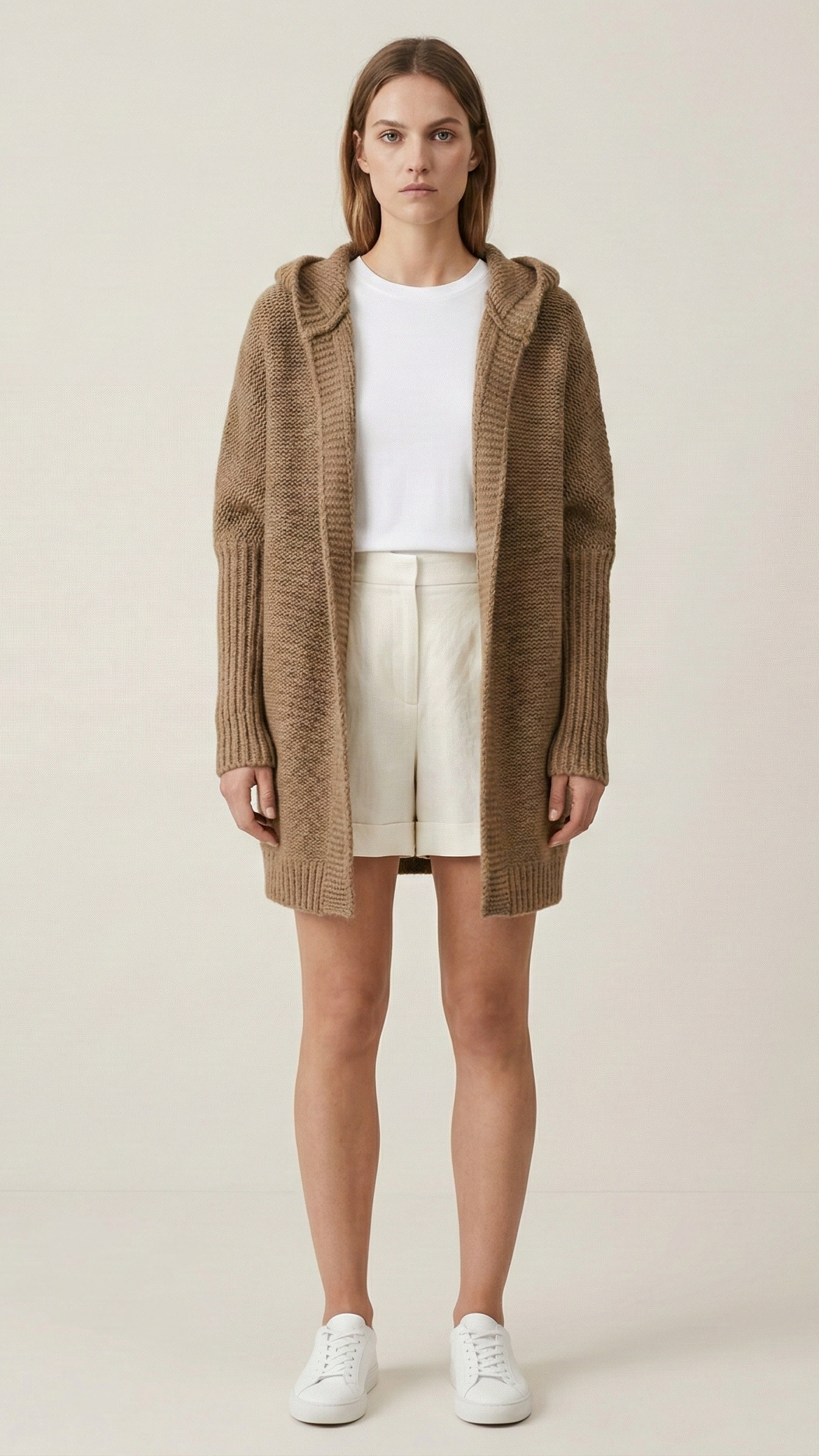 Gilet à capuche femme oversize zippé