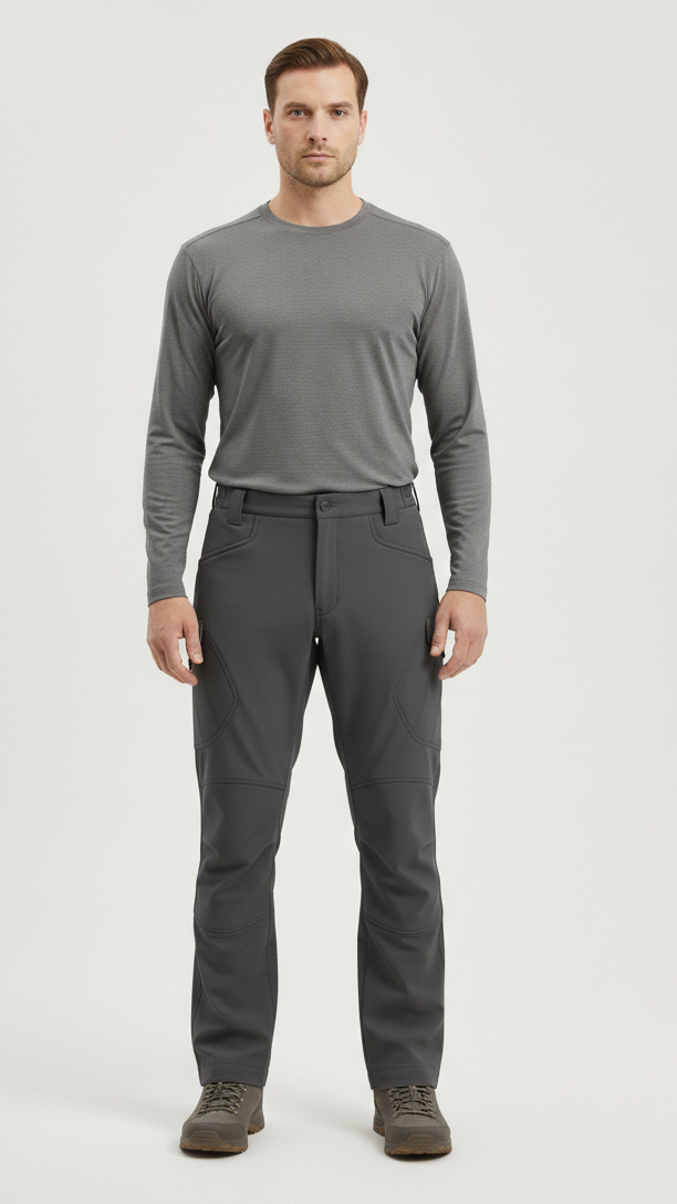 Pantalon cargo homme doublé polaire déperlant