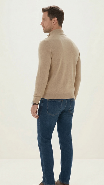 Pull Homme Col Zippé