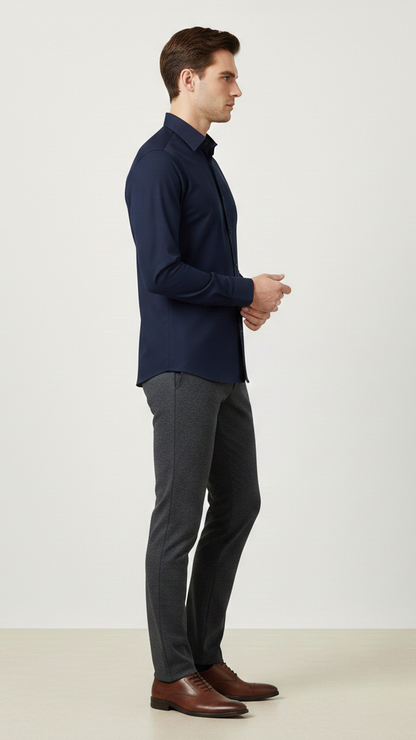 Chemise entreprise homme sans repassage stretch
