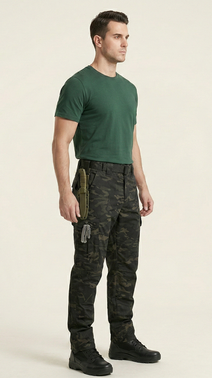 Pantalon cargo de travail homme déperlant