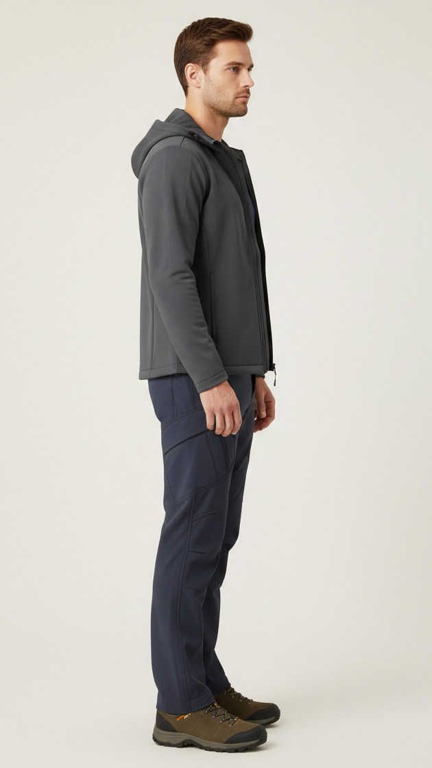 Pantalon cargo homme doublé polaire déperlant