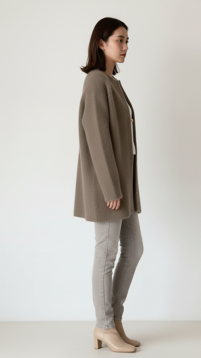 Cardigan femme long avec poches