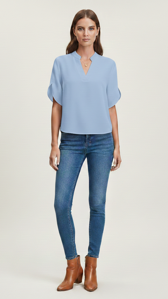 Blouse femme légère coupe droite