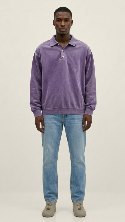 Chemise homme manches longues boutonnée
