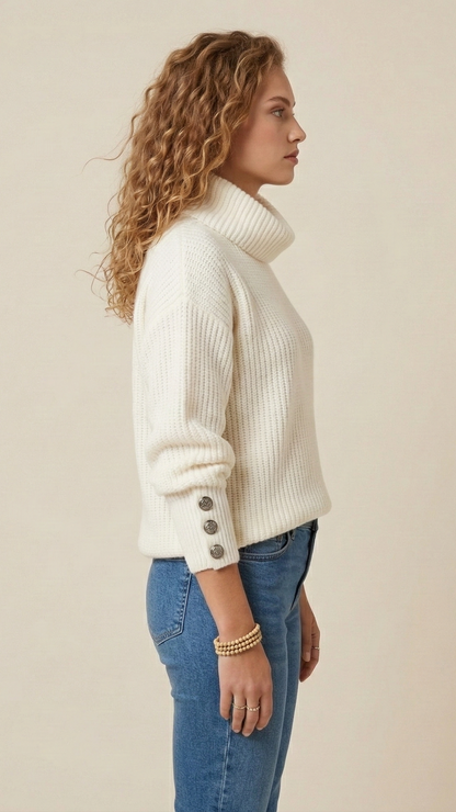 Pull col roulé femme palangre