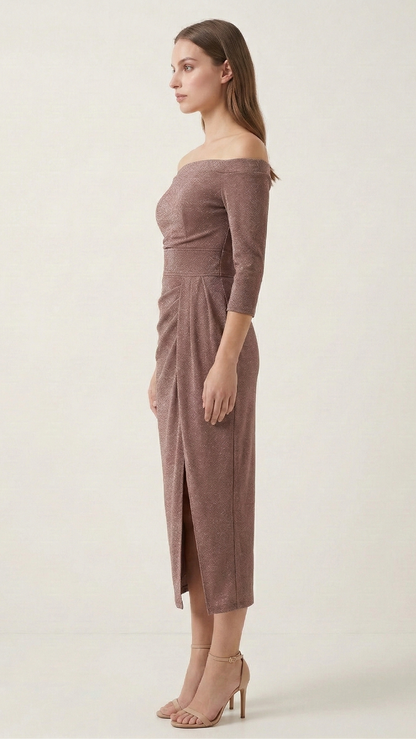 Robe de soirée pailletée femme