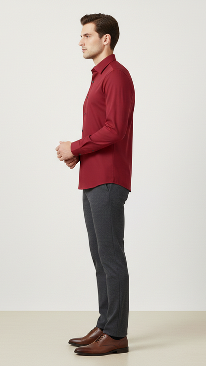 Chemise entreprise homme sans repassage stretch