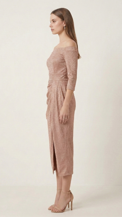 Robe de soirée pailletée femme