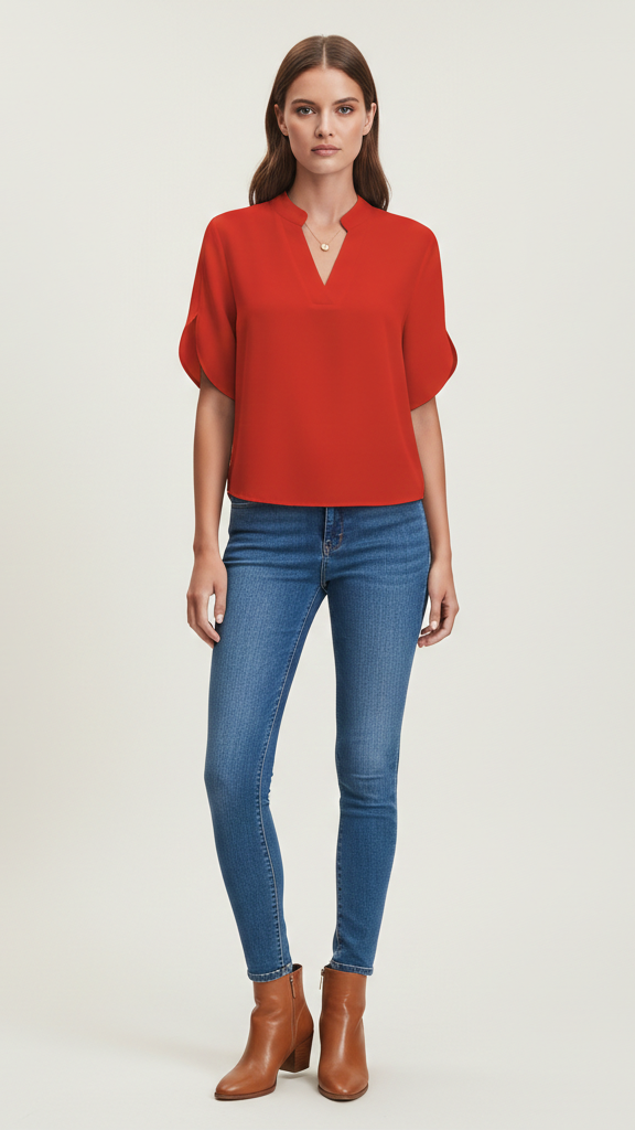 Blouse femme légère coupe droite