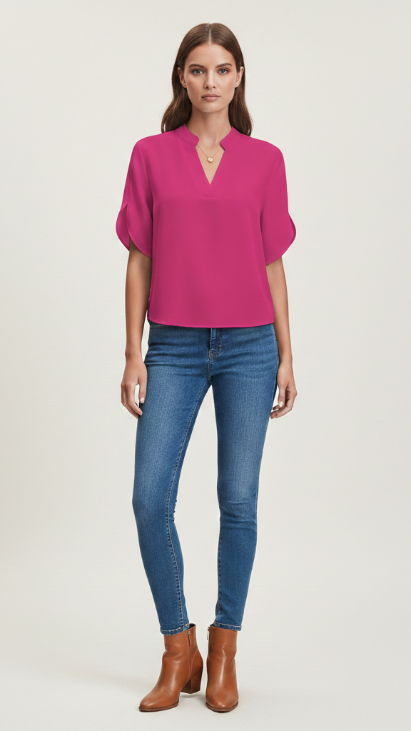 Blouse femme légère coupe droite