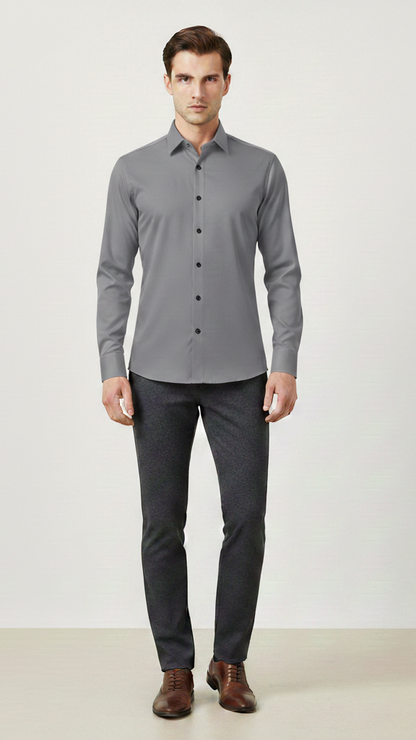 Chemise entreprise homme sans repassage stretch