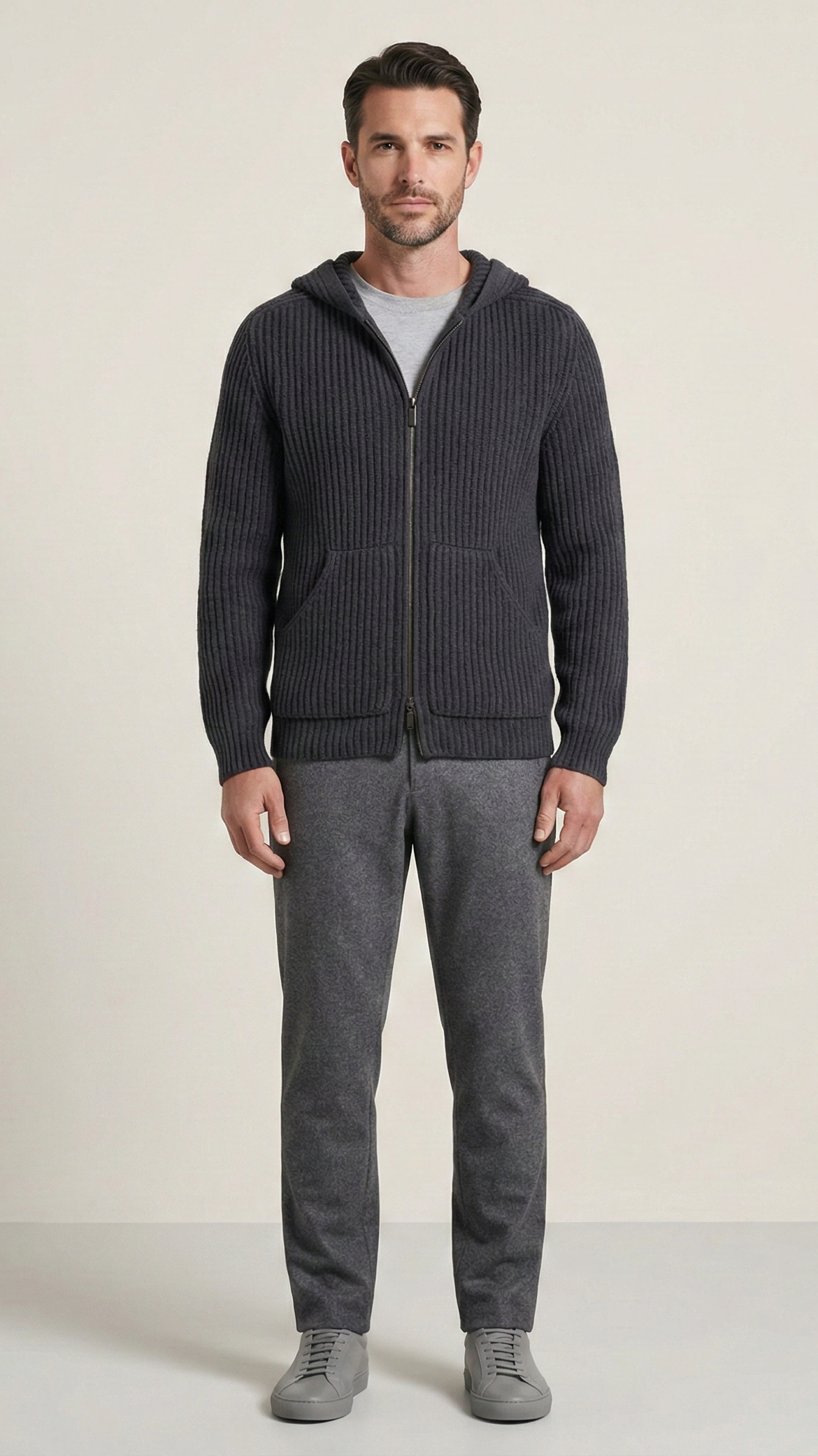 Gilet à capuche zippé homme