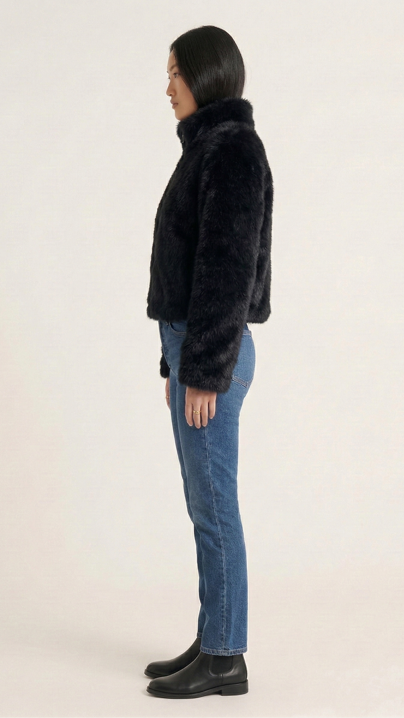 Veste zippée femme col montant