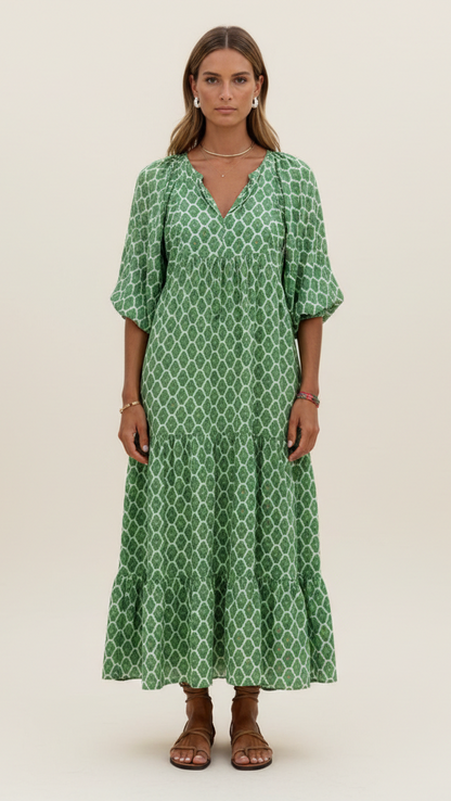 Robe Maxi Bohème Femme Col V