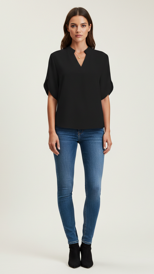 Blouse femme légère coupe droite
