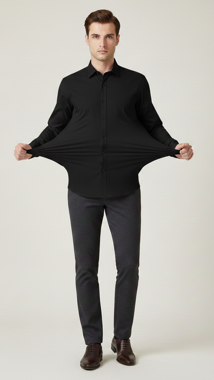 Chemise entreprise homme sans repassage stretch