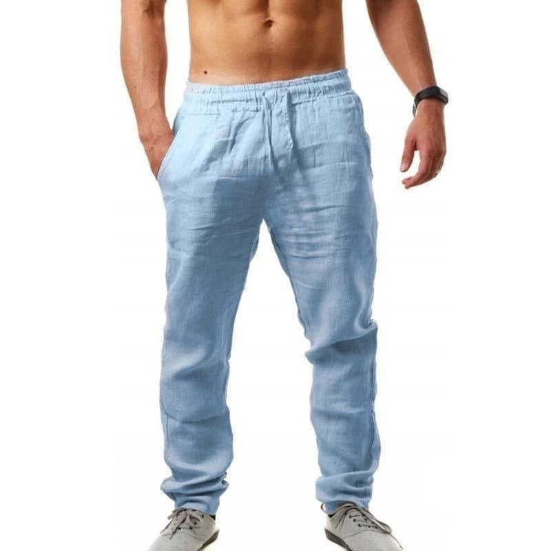 Pantalon lin homme élégant