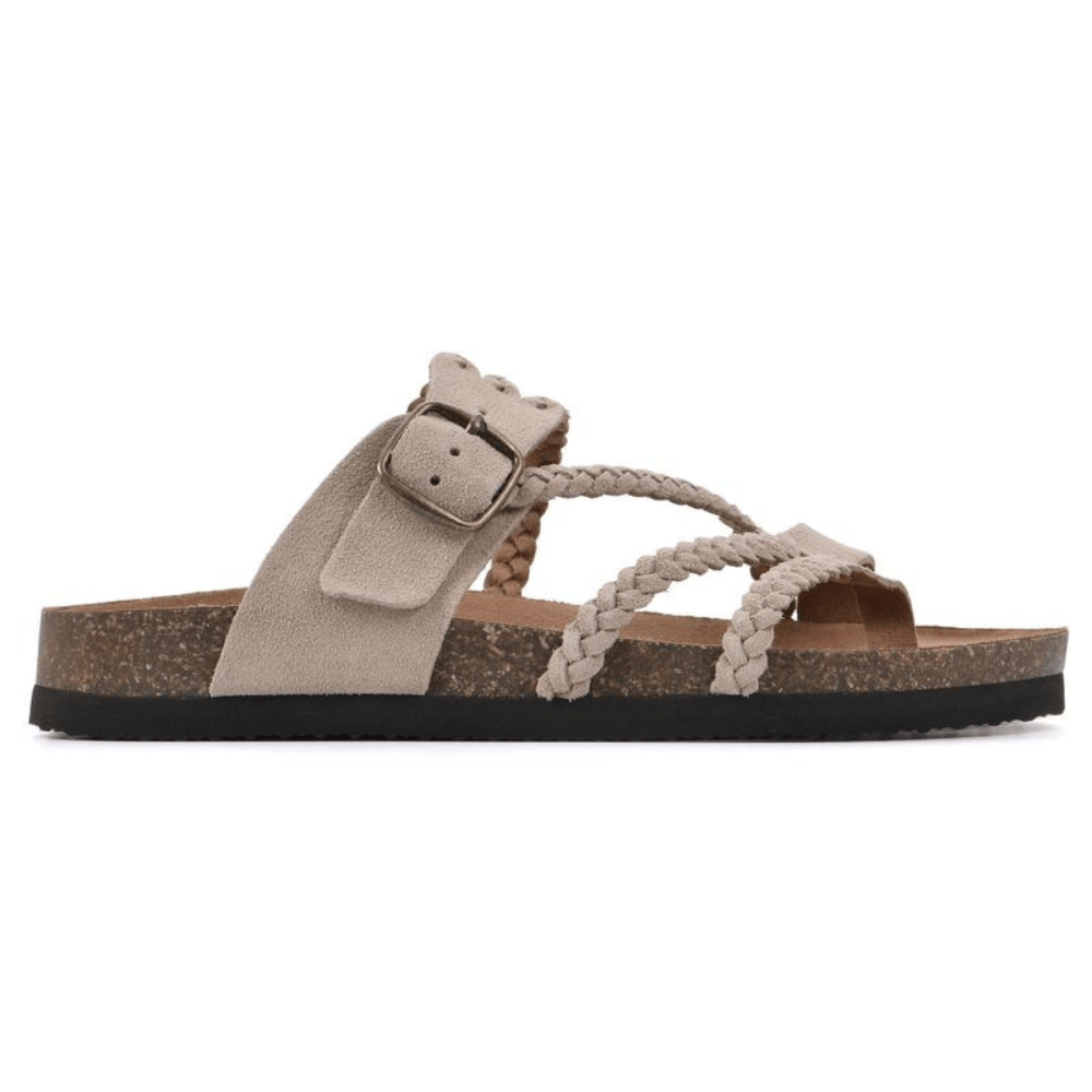 Sandales Femme à Semelle Liège | Brides Tressées