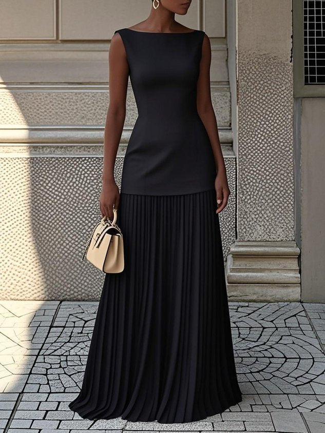 Robe plissée élégante femme
