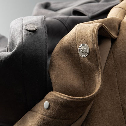 Veste homme boutonnée style suède