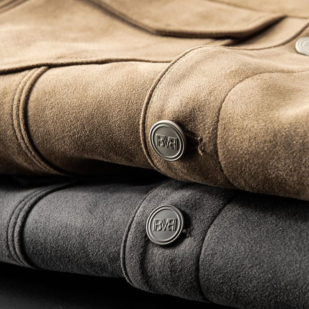Veste homme boutonnée style suède