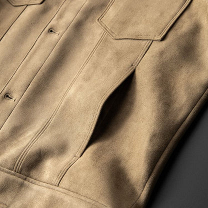 Veste homme boutonnée style suède