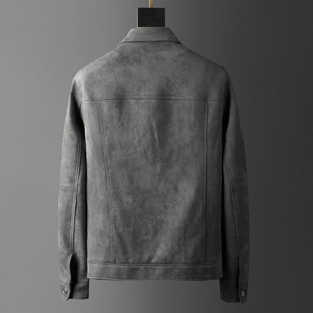 Veste homme boutonnée style suède