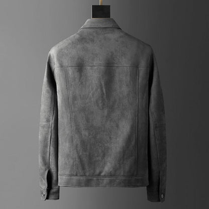 Veste homme boutonnée style suède