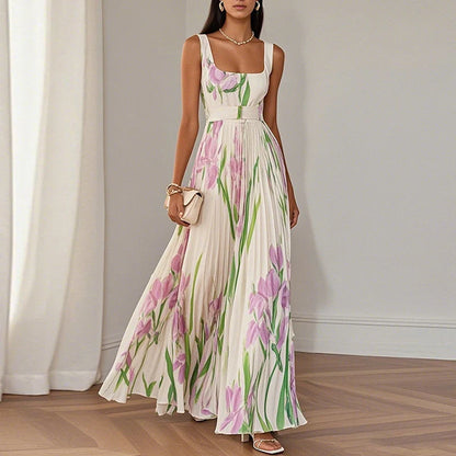 Robe maxi florale élégante femme