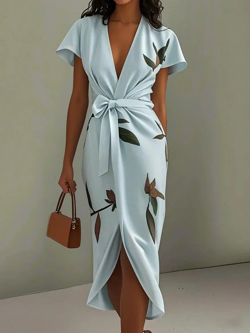 Robe longue florale élégante femme