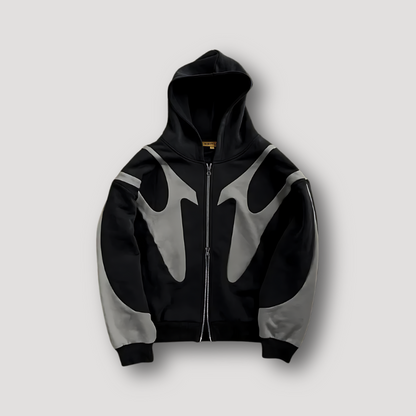 Sweat à capuche zippé homme coupe droite