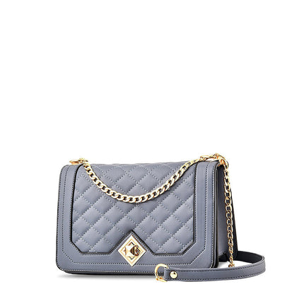 Sac bandoulière motif diamant femme