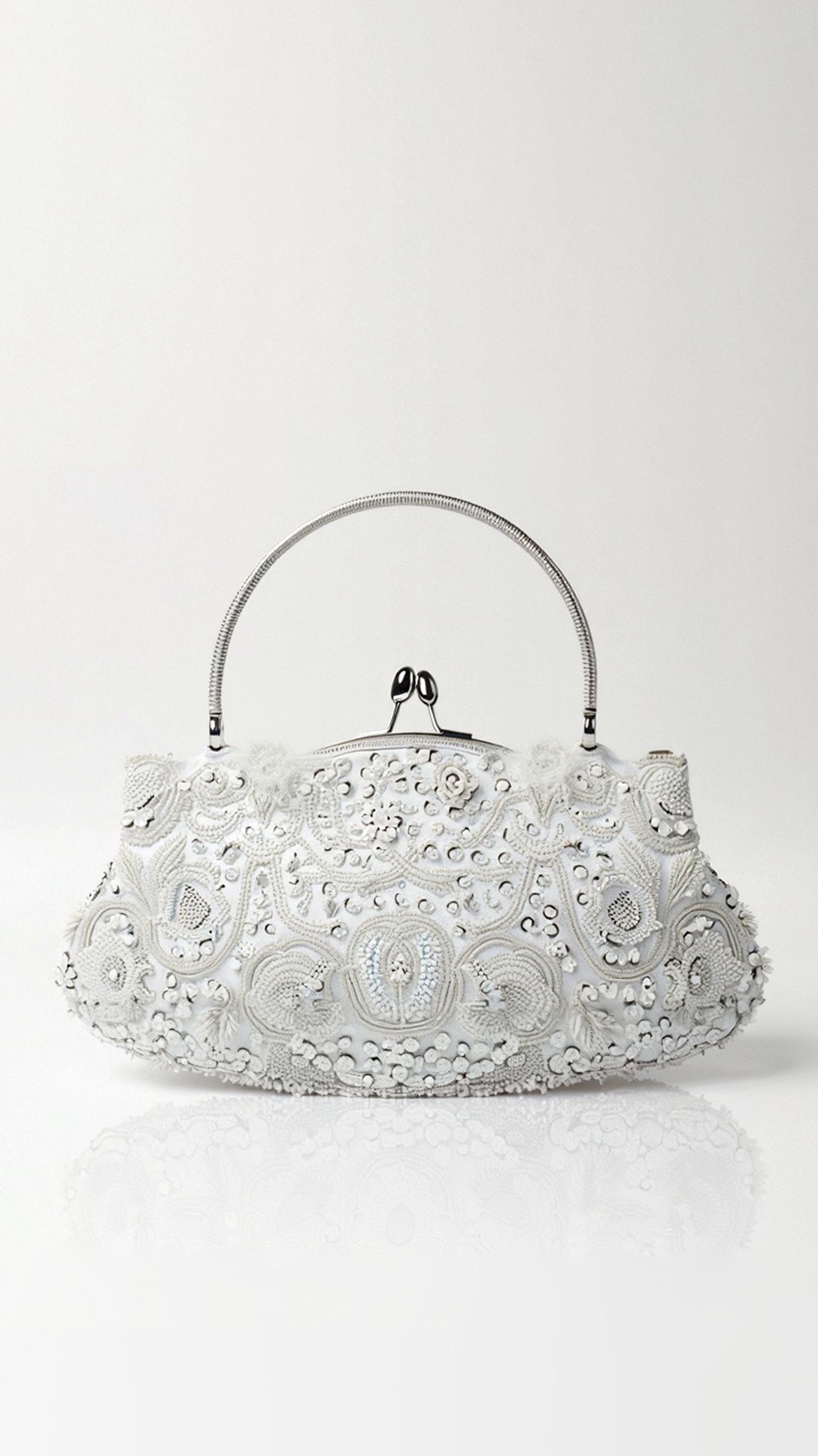 Pochette soirée femme perlée clic-clac