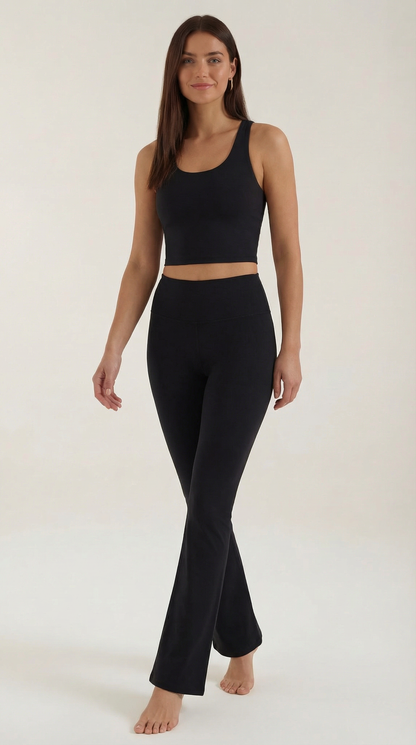 Legging évasée taille haute femme